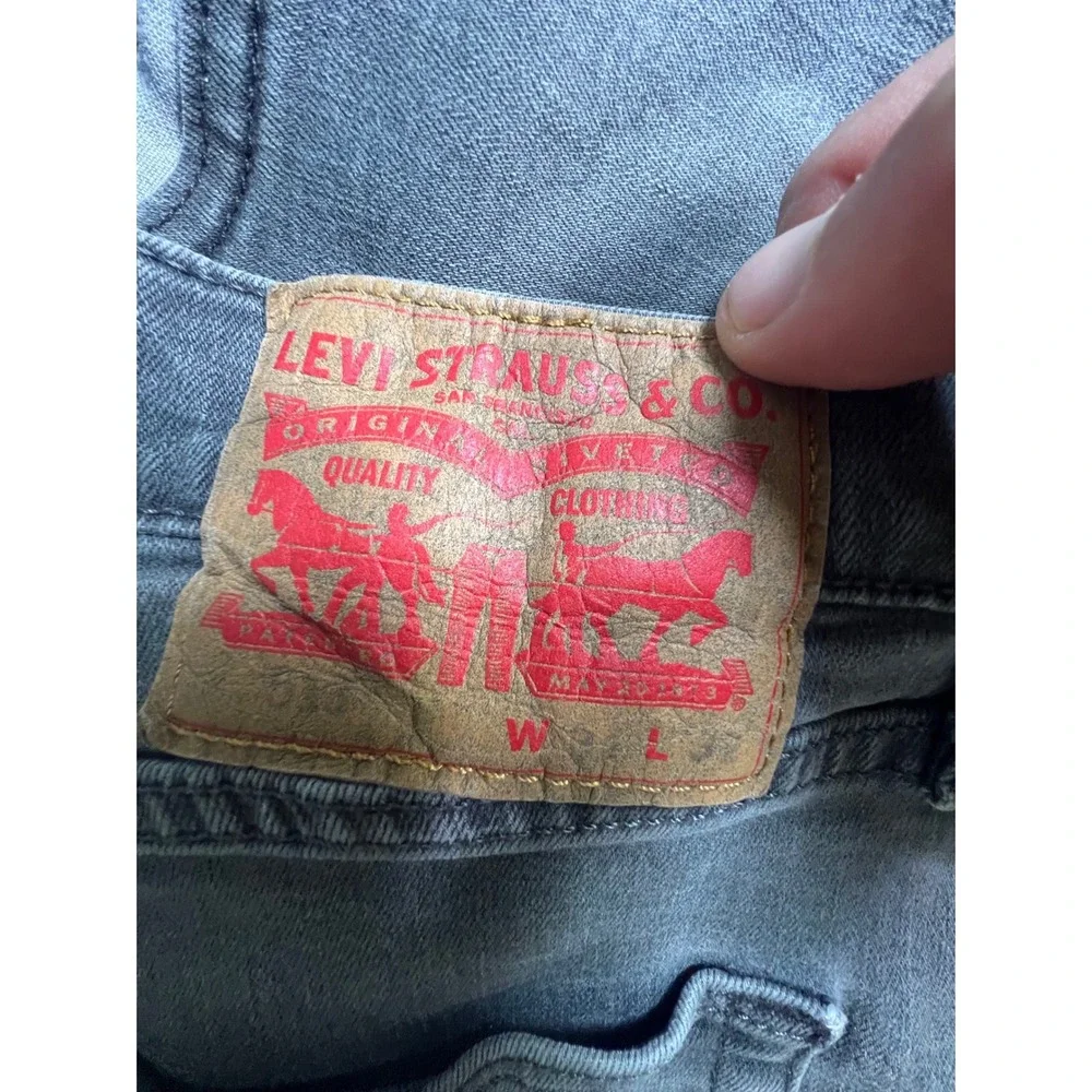 Levi's 511 Slim Fit Jeans Mens 34x32 Gray Faded Stretch Denim Pants‎